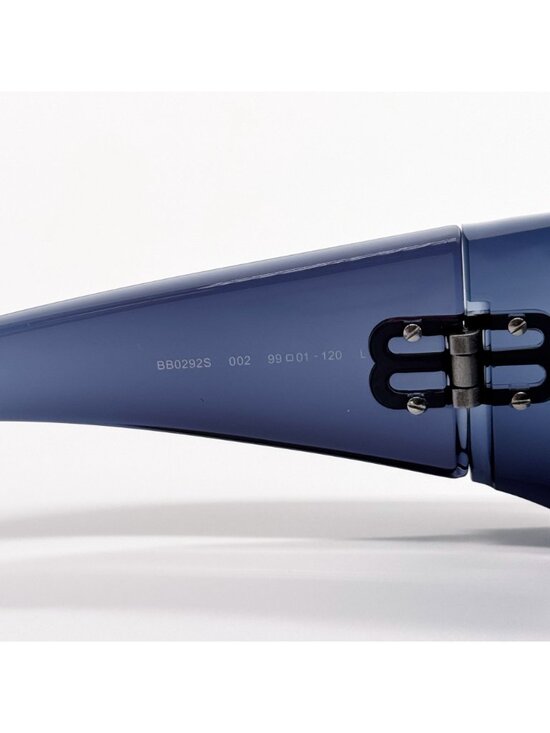 NEW BALENCIAGA BB0292S 002 SUNGLASSES BLUE UNISEX GEOMETRIC EYEWEAR BALENCIAGA main image 6
